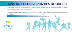 AVIS AUX CLUBS SPORTIFS DOUROIS